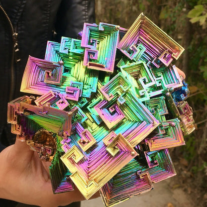 Natural Rainbow Bismuth Ore Crystal