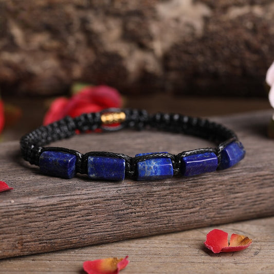 Handmade Lapis Lazuli Knotted Bracelet